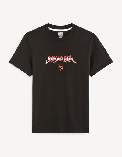 Celio* Fullmetal Alchemist Regular Fit Cotton Black T-Shirt