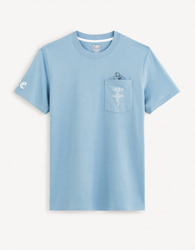 Celio* Fullmetal Alchemist Regular Fit Cotton Blue T-Shirt