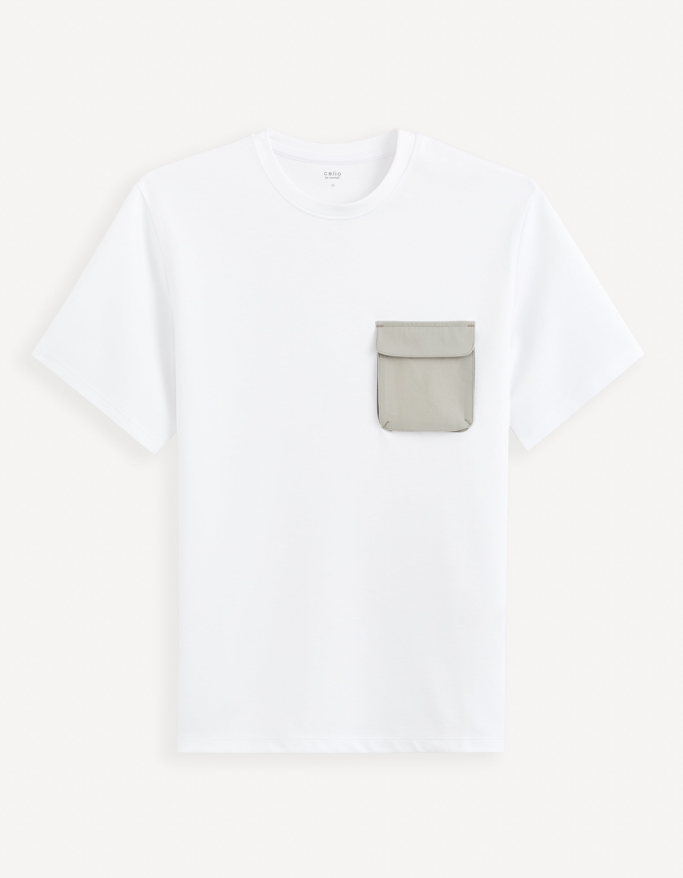 White Solid Cotton T-shirt