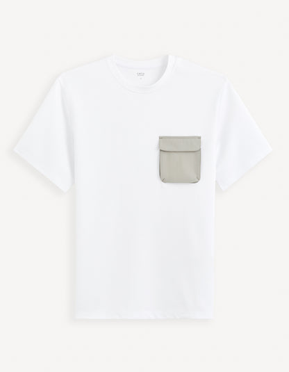 White Solid Cotton T-shirt