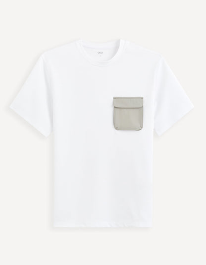 White Solid Cotton T-Shirt