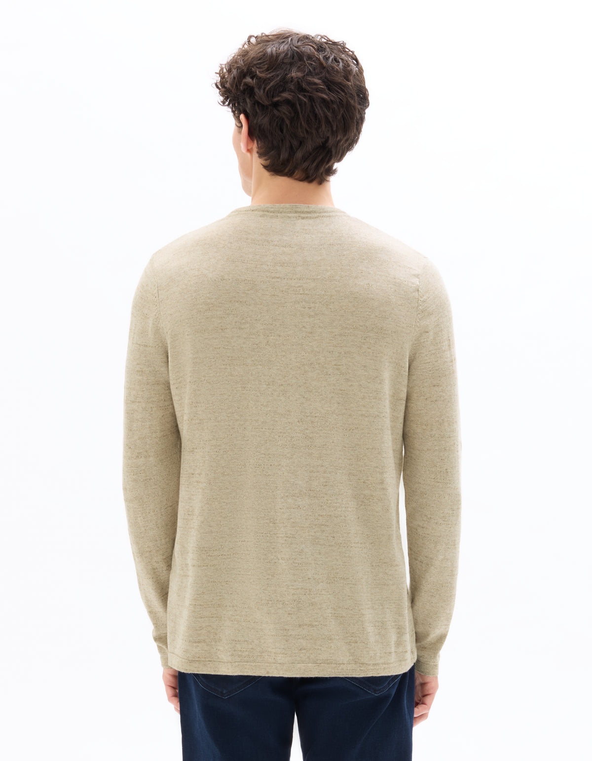 Regular Fit Poly-Cotton Solid Crew Neck Sweaters