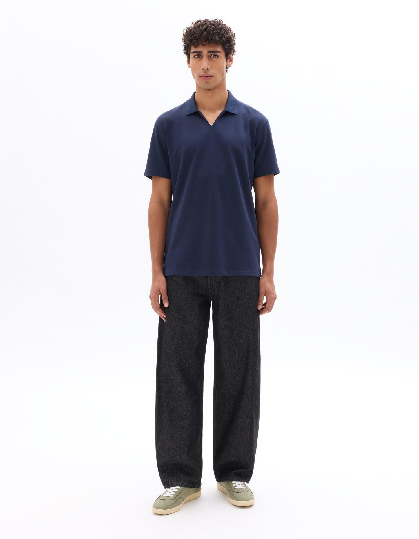 Celio* Cotton Solid Regular Fit Navy Blue Men T-Shirt