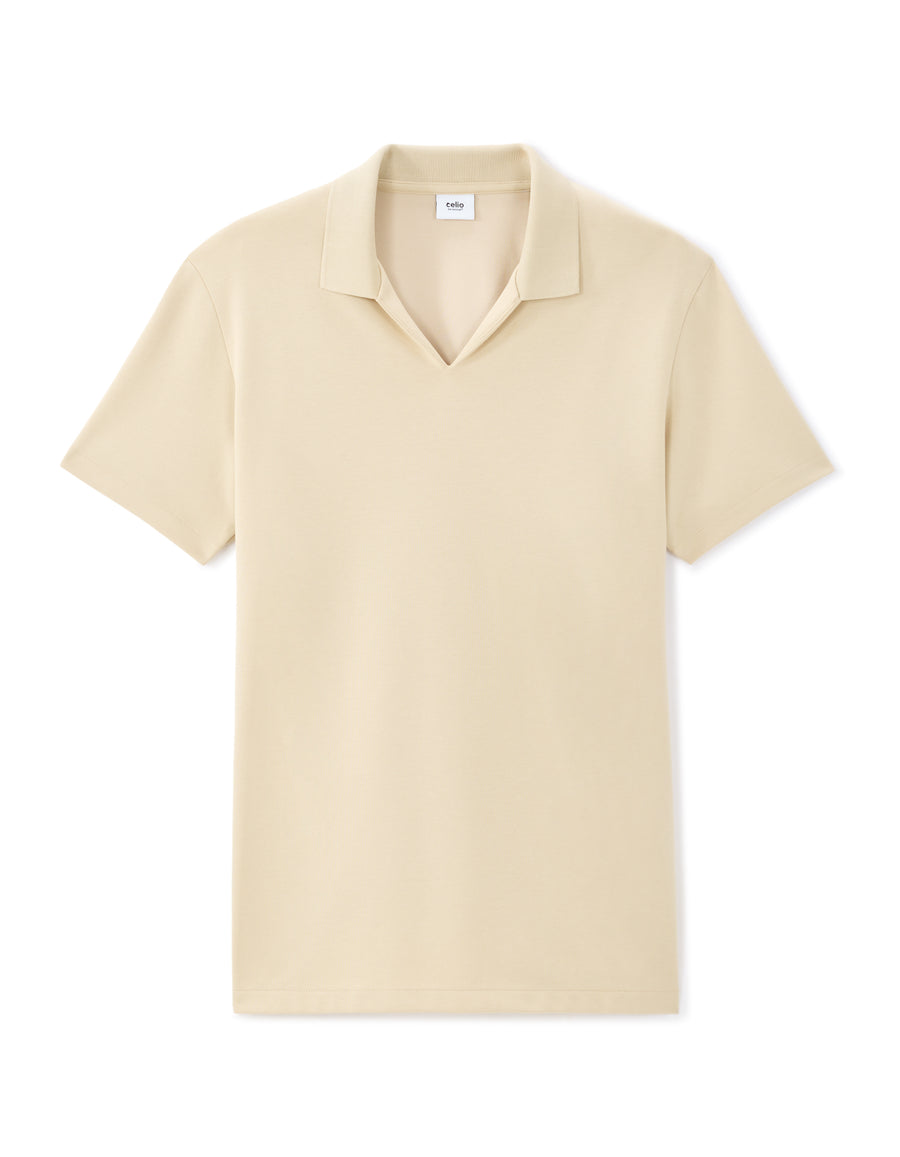Celio Mens Beige Solid Regular Fit Cotton T-Shirts