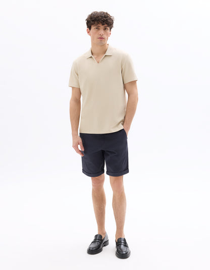Celio Mens Beige Solid Regular Fit Cotton T-Shirts