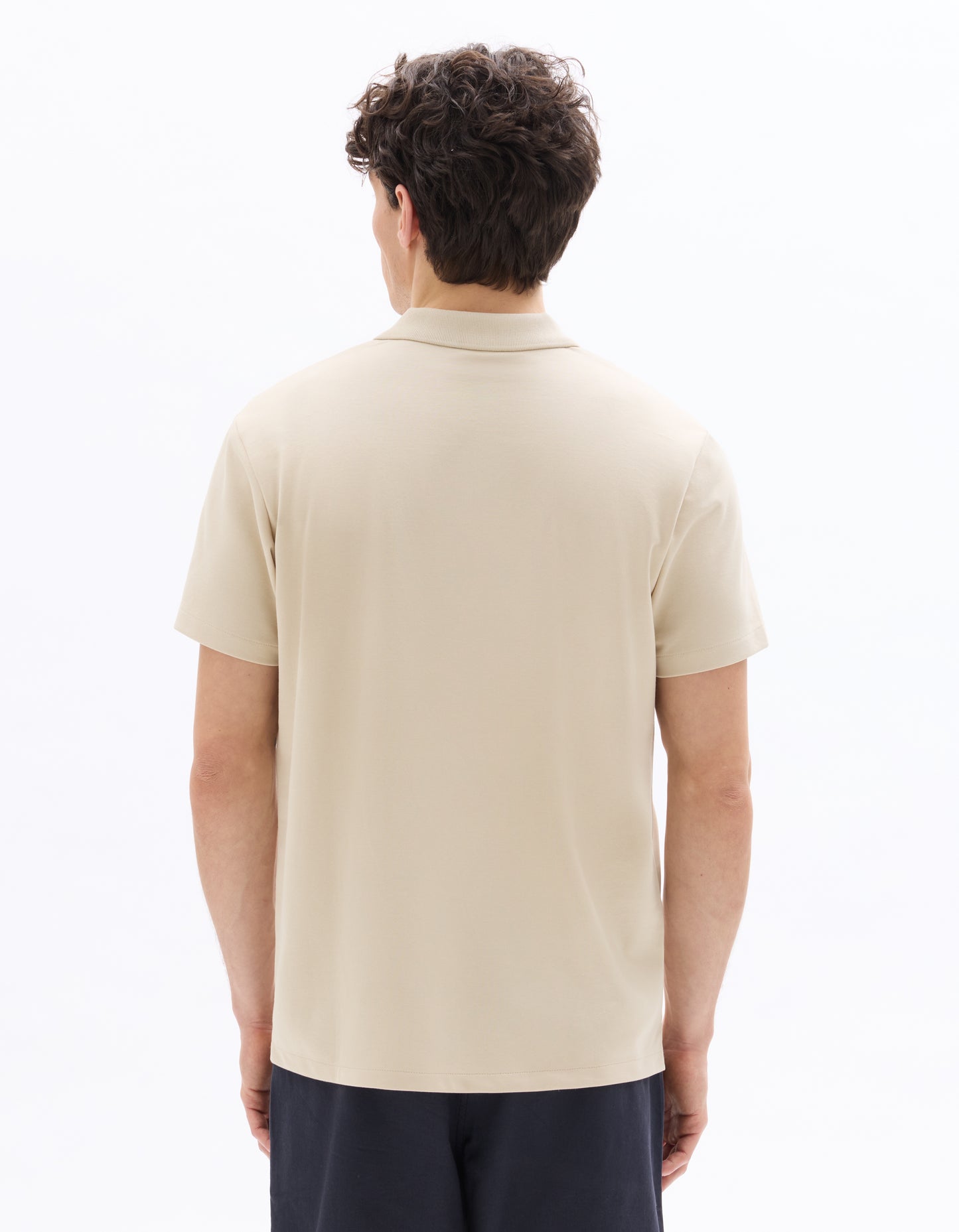 Celio Mens Beige Solid Regular Fit Cotton T-Shirts