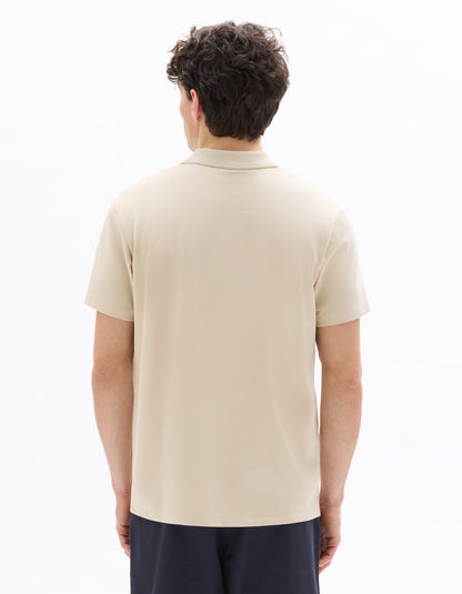 Celio Mens Beige Solid Regular Fit Cotton T-Shirts