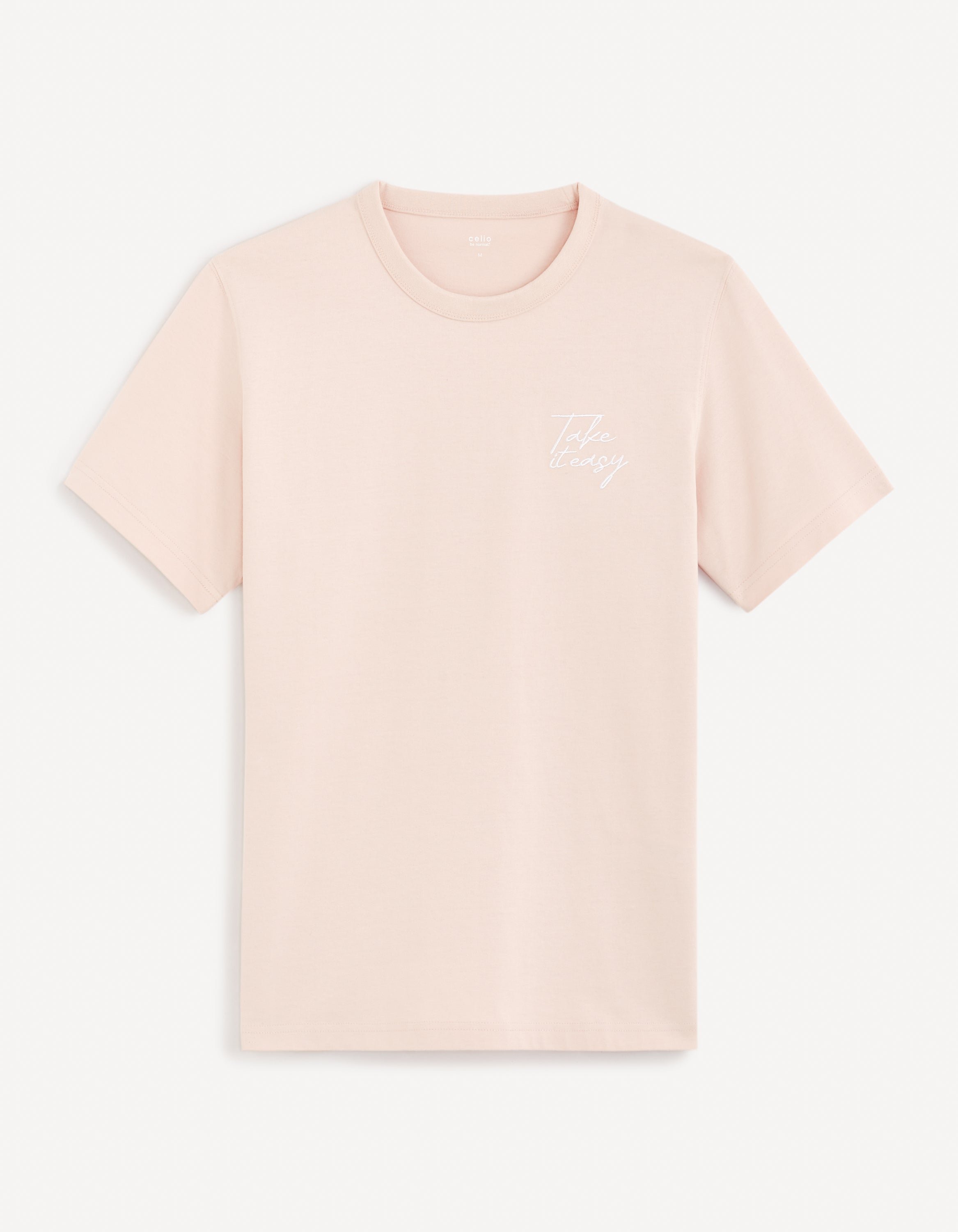 Pink Printed Cotton T-shirt