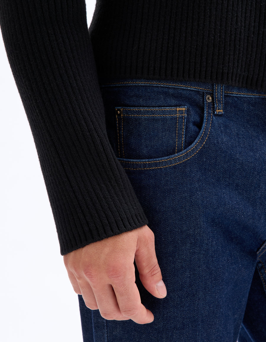Regular Fit 100% Cotton Solid Jeans