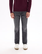 Regular Fit 100% Cotton Solid  Jeans - Grey
