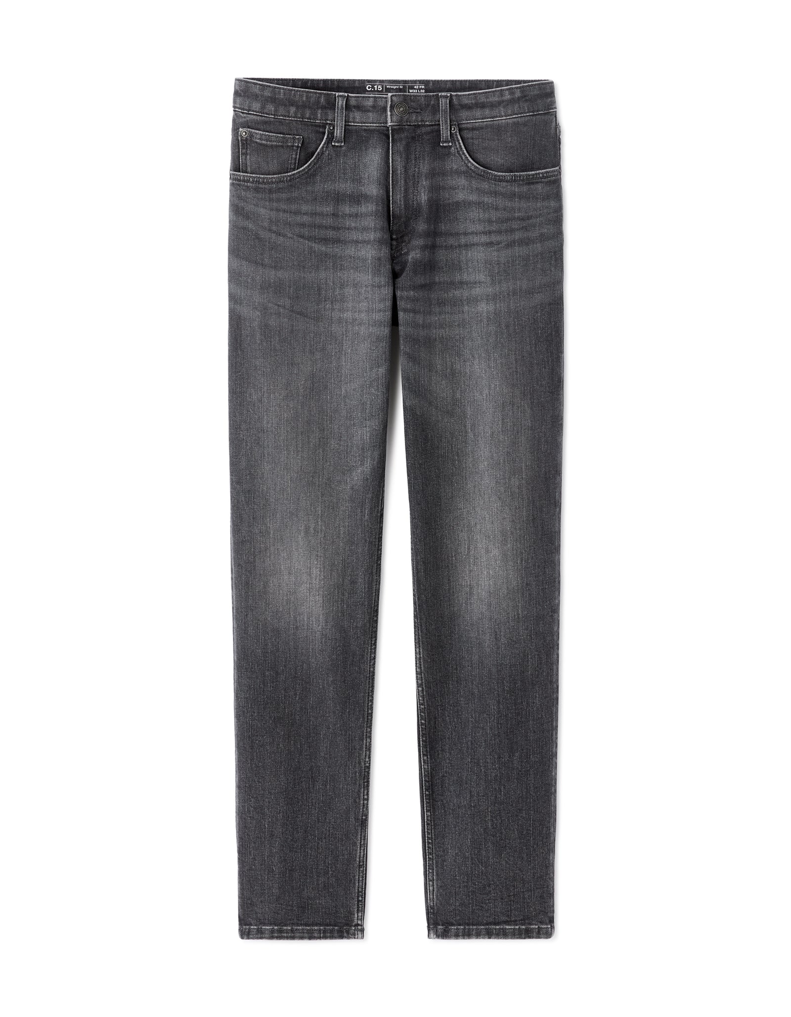 Celio Solid Straight Fit Cotton-Blend Jean-Grey
