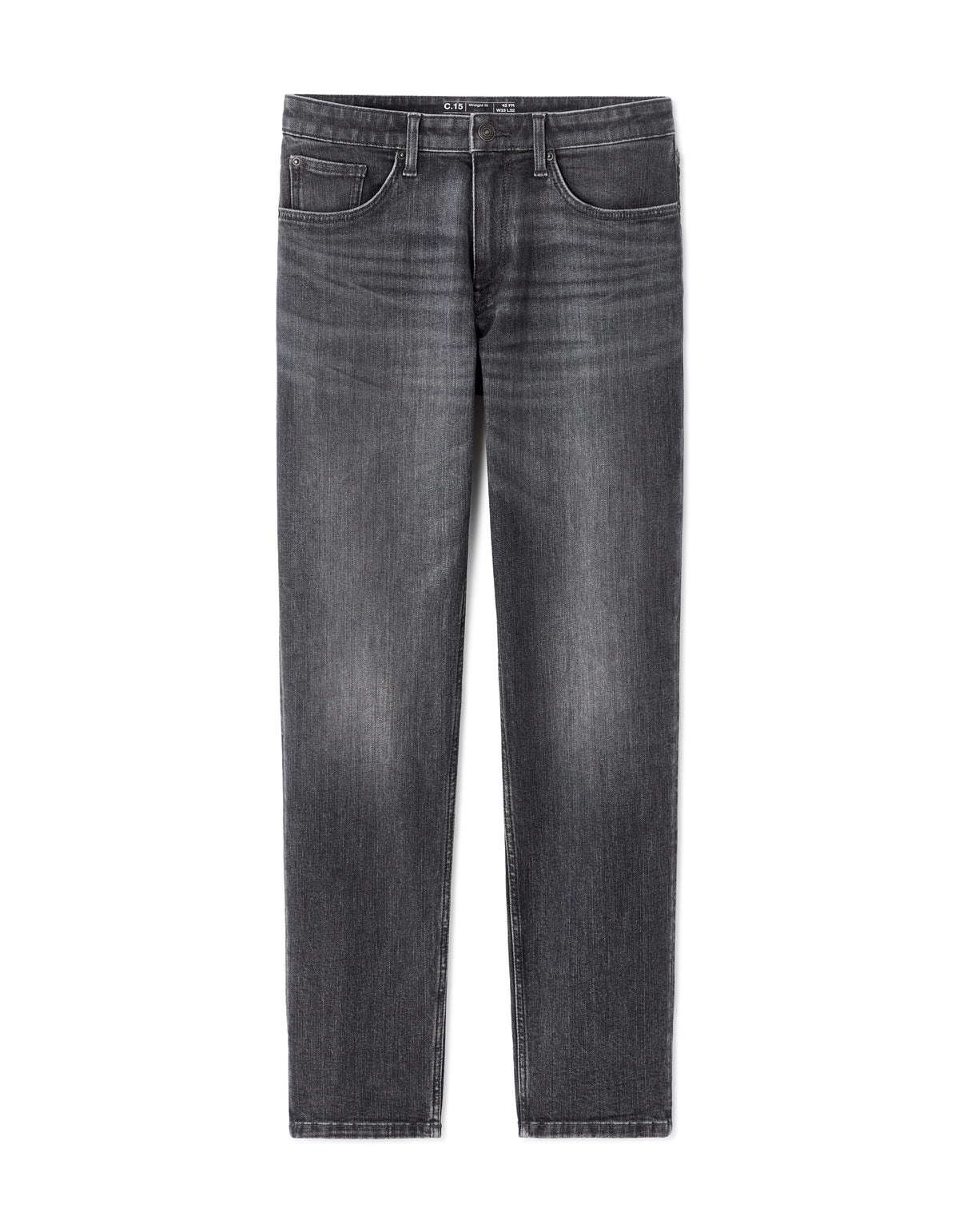 Regular Fit 100% Cotton Solid  Jeans - Grey