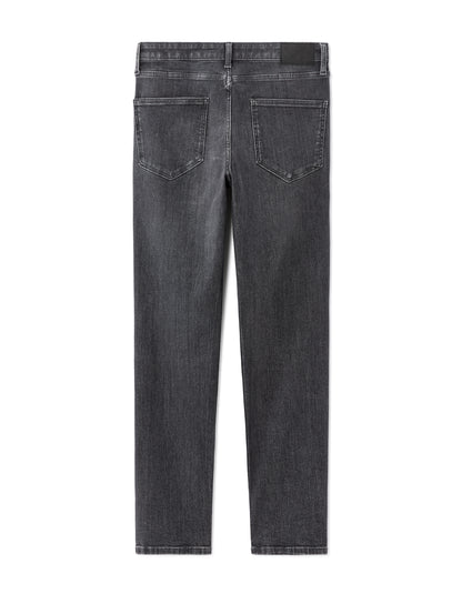 Celio Solid Straight Fit Cotton-Poly-Blend Grey Jeans