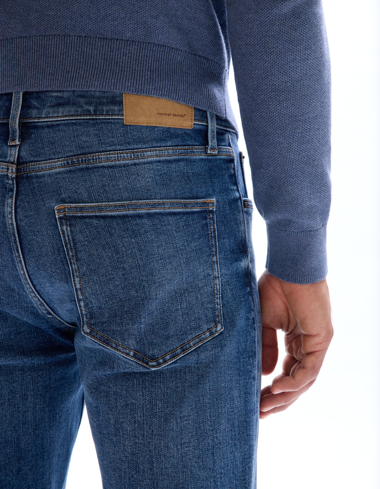 Celio Solid Straight Fit Cotton-Poly-Blend Blue Jeans