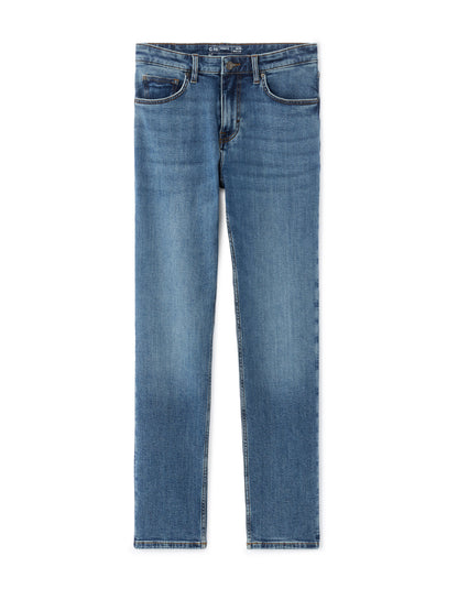 Celio Solid Straight Fit Cotton-Poly-Blend Blue Jeans