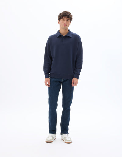 Celio* Cotton-Poly Straight Fit Dark Blue Jean