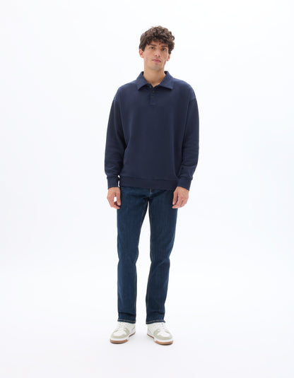 Celio* Cotton-Poly Straight Fit Dark Blue Jean