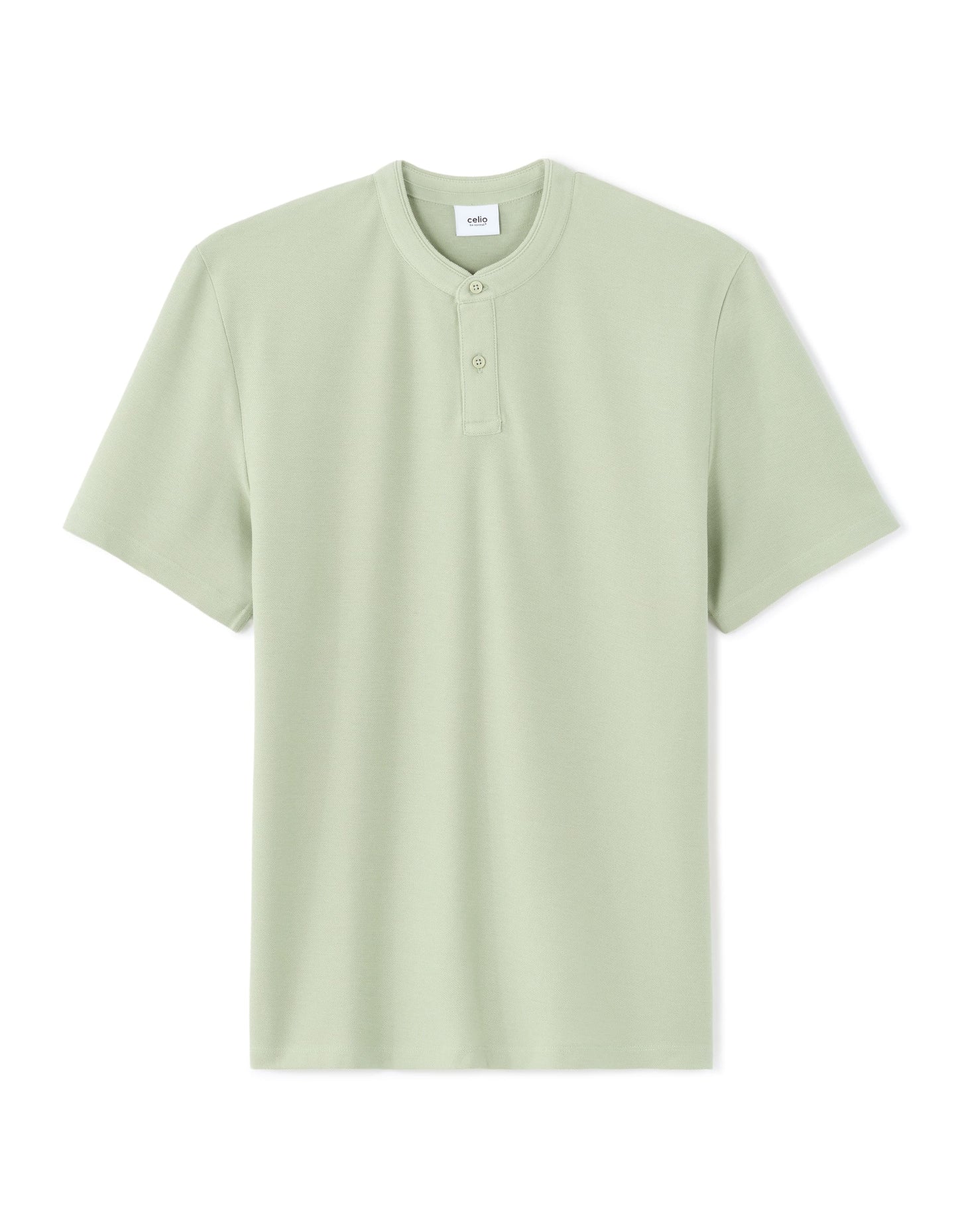 Celio Solid Regular Fit Cotton Green Tshirts