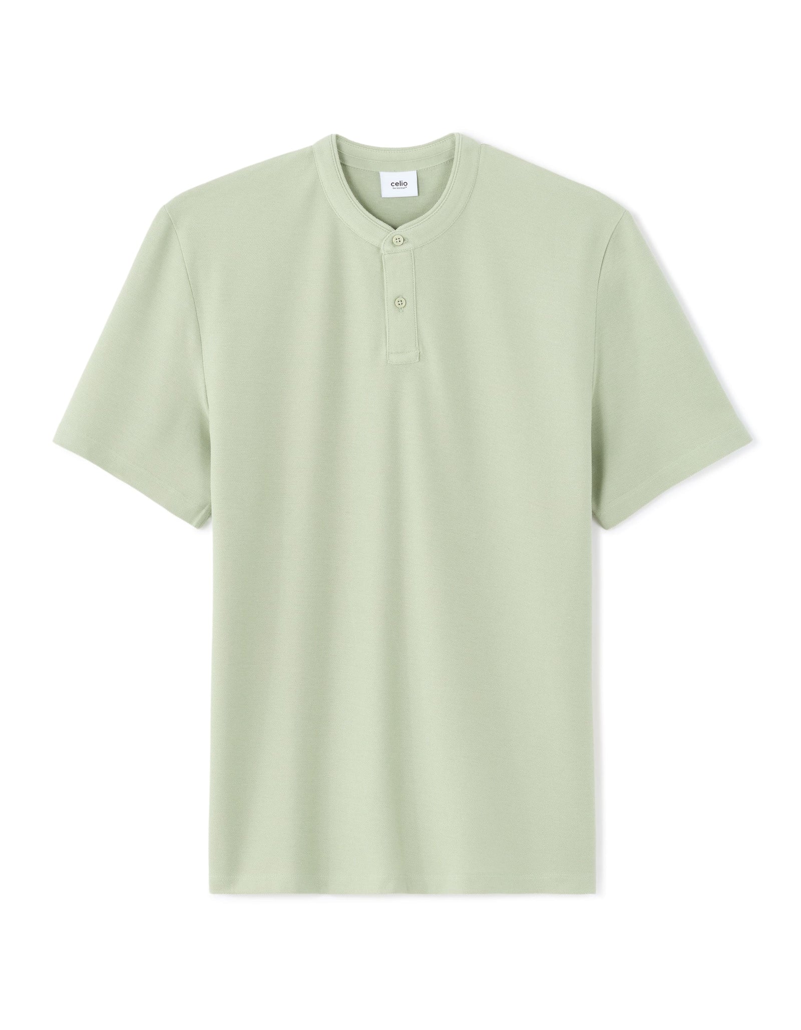 Celio Solid Regular Fit Cotton Green Tshirts