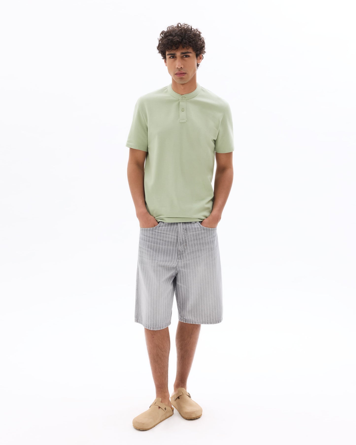 Celio Solid Regular Fit Cotton Green Tshirts