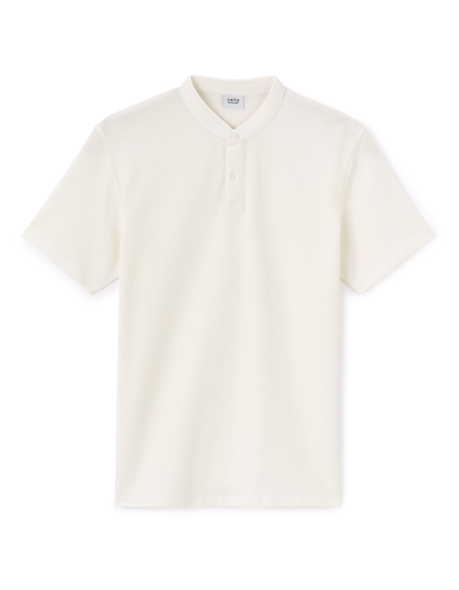 Celio* Regular Fit -Cotton Polo Tshirt- Off White