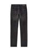 Straight Fit Cotton Blend Knitted Jeans - Black
