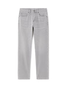 Straight Fit 100% Cotton Solid  Jeans - Grey