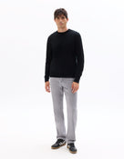 Straight Fit 100% Cotton Solid  Jeans - Grey