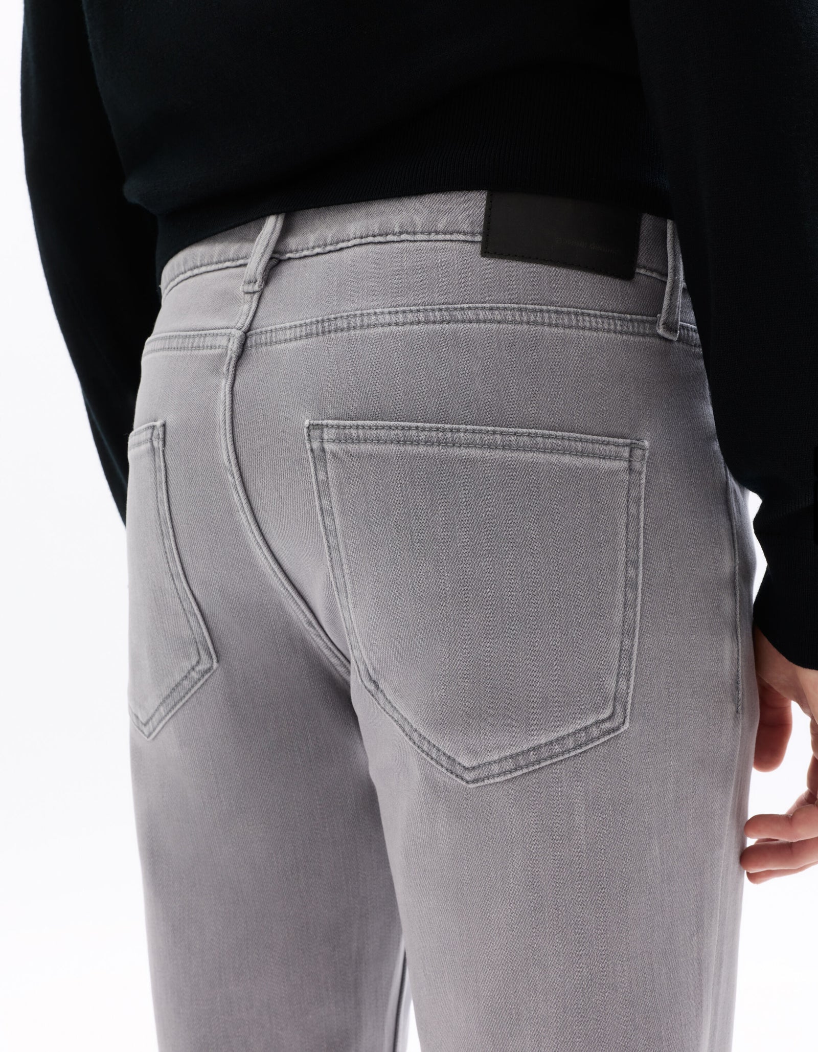 Straight Fit 100% Cotton Solid  Jeans - Grey