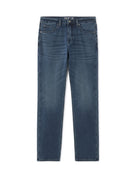 Straight Fit 100% Cotton Solid  Jeans - Navy Blue