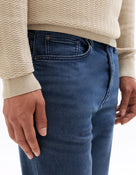 Straight Fit 100% Cotton Solid  Jeans - Navy Blue