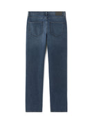 Straight Fit 100% Cotton Solid  Jeans - Navy Blue