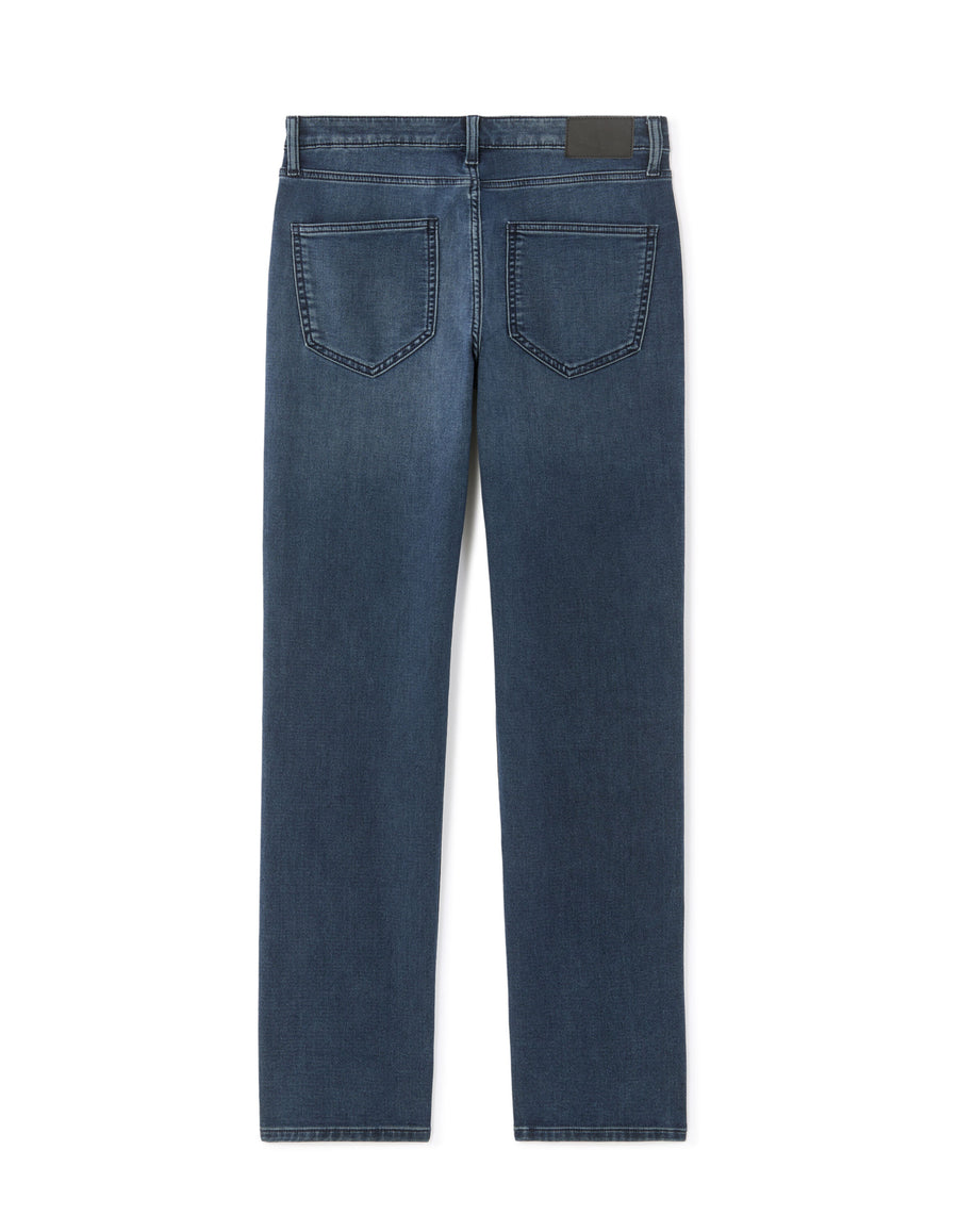Straight Fit 100% Cotton Solid  Jeans - Navy Blue