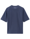 Celio* Navy Blue Cotton Solid Regular Fit Men T-Shirt