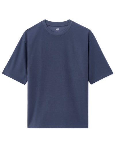 Regular Fit Cotton Blend T-Shirt - Navy Blue