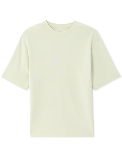 Celio Solid Slim Fit Cotton-Poly-Blend Green T-Shirt