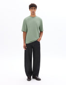 Celio* Men Green Solid Oversized Cotton T-Shirts
