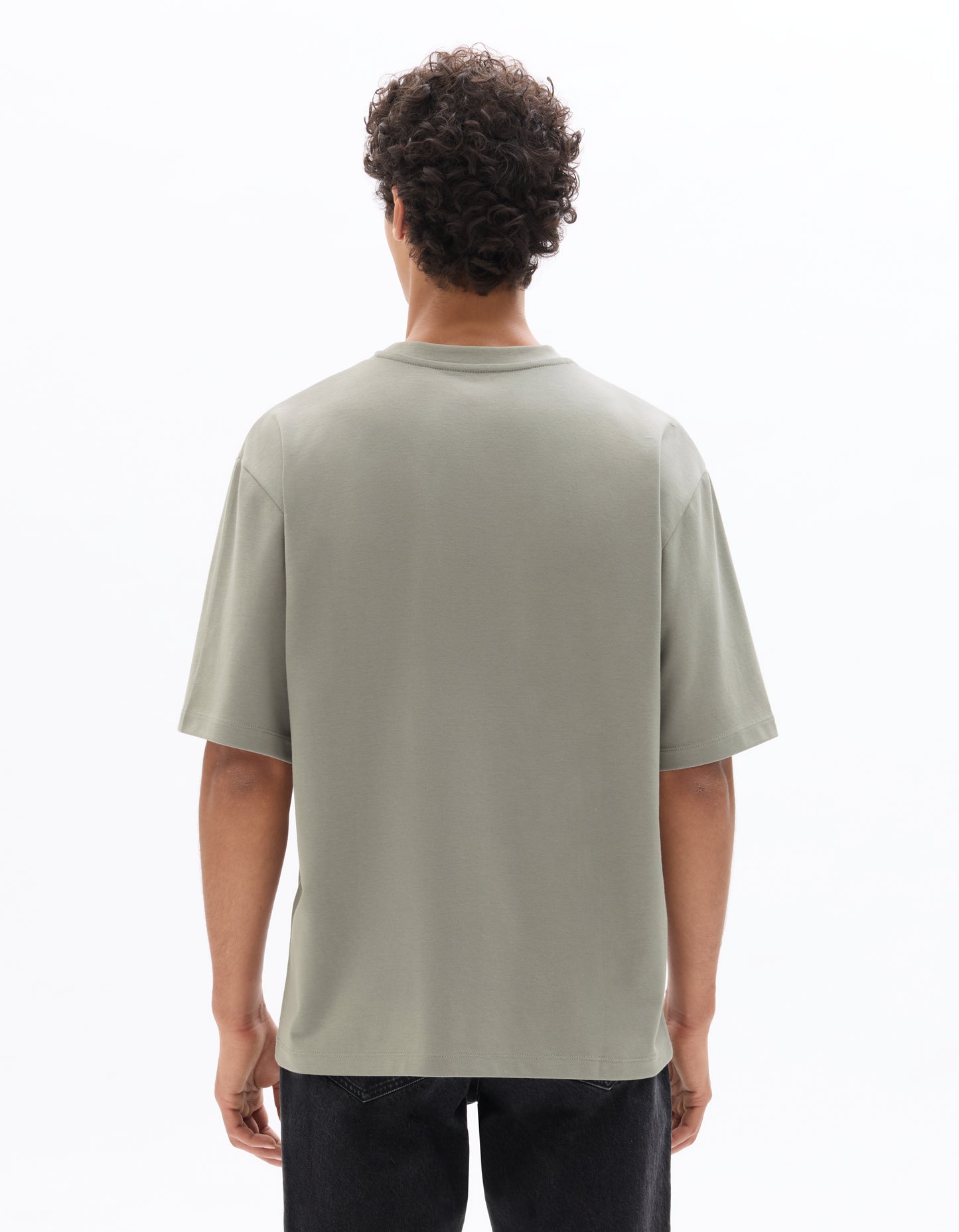 Celio* Men Grey Solid Oversized Cotton T-Shirts