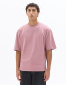 Celio Solid Regular Fit Cotton Poly Blend Pink Tshirts