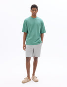 Celio Solid Regular Fit Cotton Poly Blend Blue Tshirts