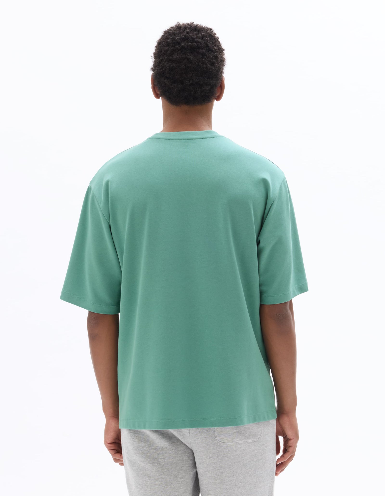 Celio Solid Regular Fit Cotton Poly Blend Blue Tshirts
