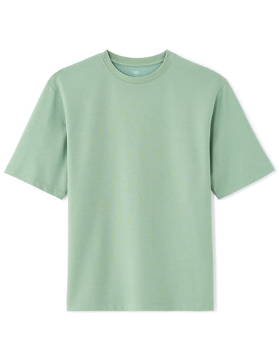 Celio Solid Slim Fit Cotton-Poly-Blend Green T-Shirt