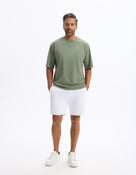 Celio* Solid Cotton Men Poly Green Regular Fit T-Shirt
