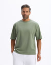 Celio* Solid Cotton Men Poly Green Regular Fit T-Shirt