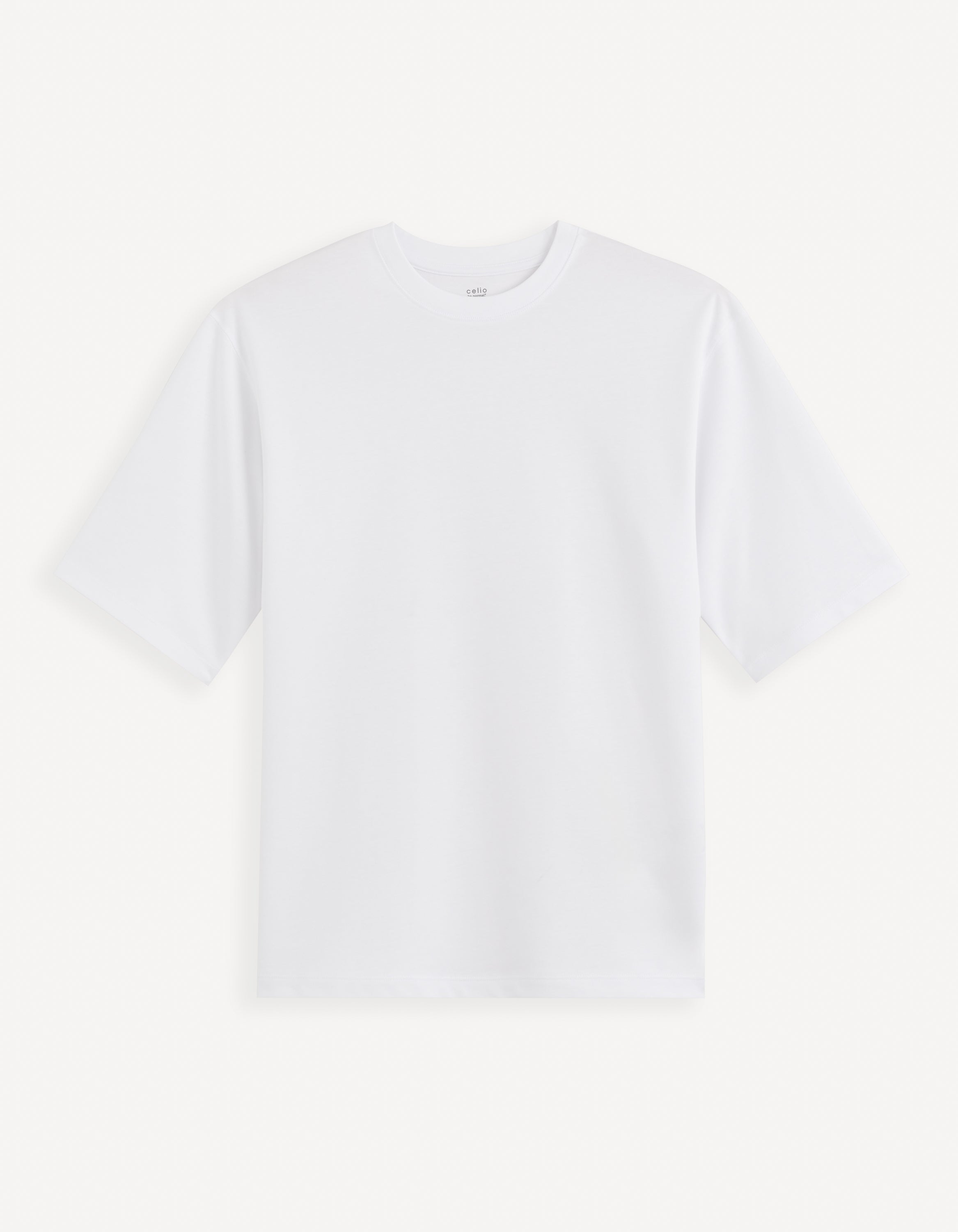 White Solid Cotton T-shirt