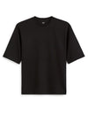 Celio* Cotton Oversized Solid Black Men T-Shirt