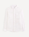 Celio* Solid Regular Fit Linen White Shirt