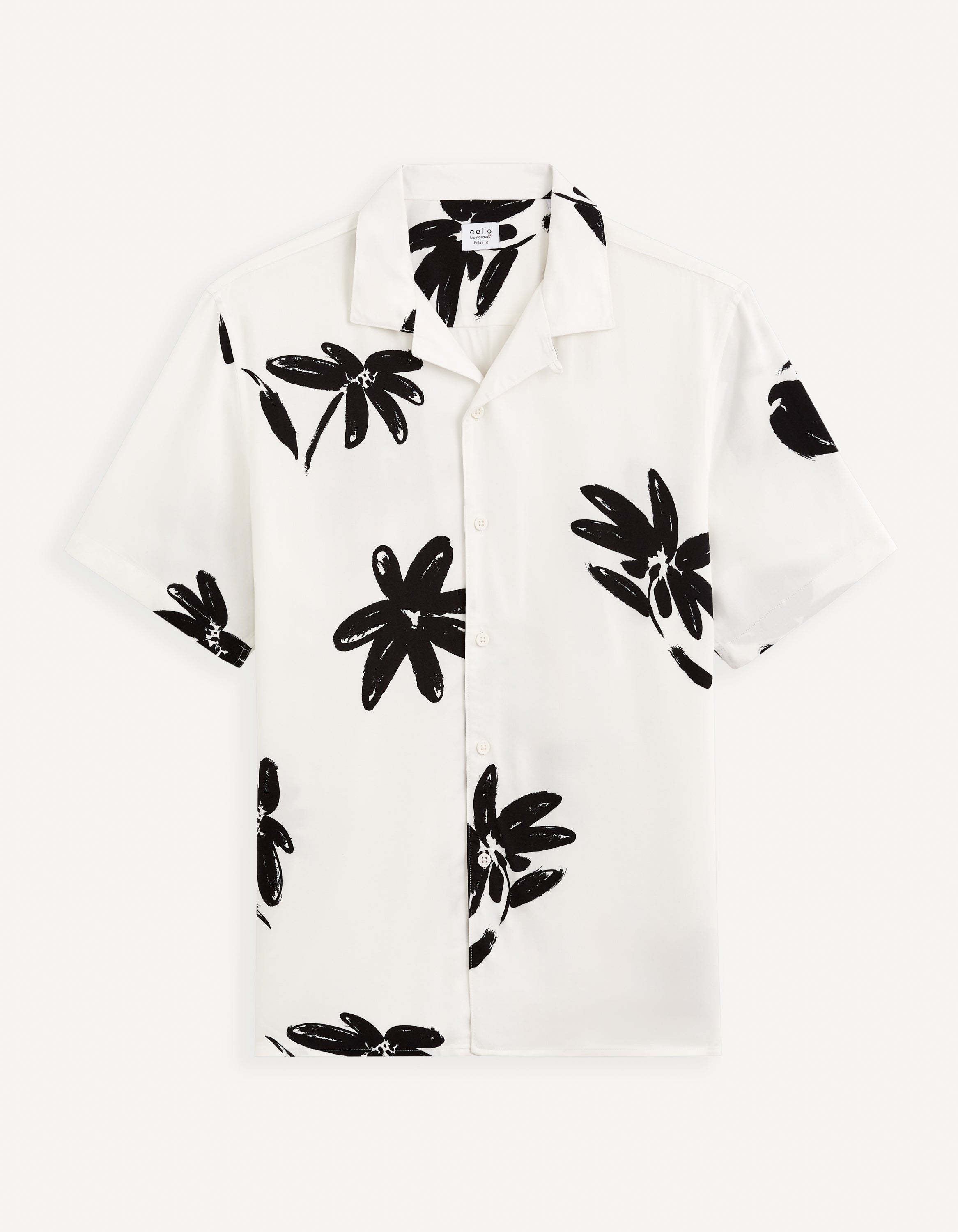 White Printed Viscose Shirt