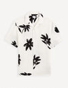 Celio* Printed Regular Fit Viscose White Shirt