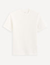 Celio* Solid Boxy Fit Cotton White T-Shirt
